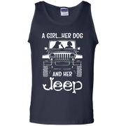 A Girl Her Dog And Her Jeep Tank Top