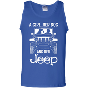 A Girl Her Dog And Her Jeep Tank Top