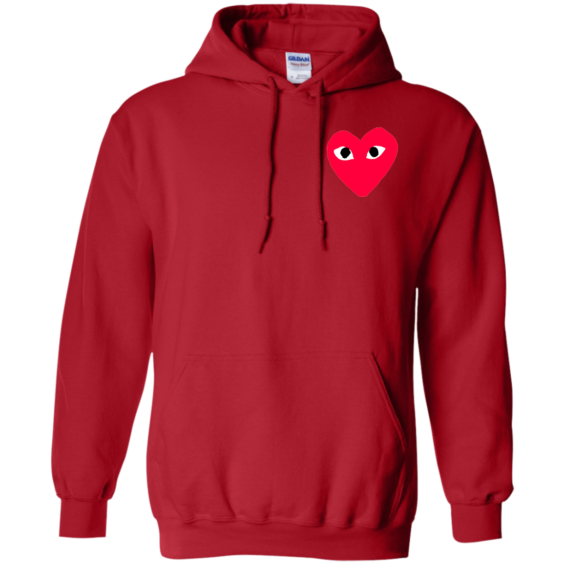 red cdg hoodie