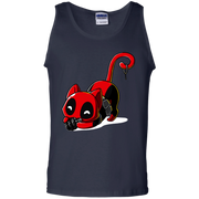 Deadpool Cat Tank Top Playing With Grenade