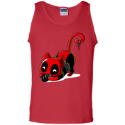 Deadpool Cat Tank Top Playing With Grenade