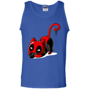 Deadpool Cat Tank Top Playing With Grenade