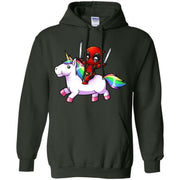 Deadpool Riding Unicorn Hoodie