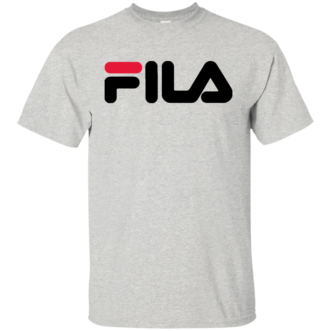 red black and white fila shirt