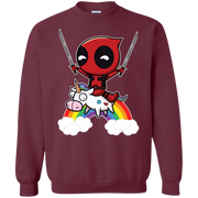 Funny Deadpool Riding Unicorn Sweater