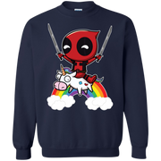 Funny Deadpool Riding Unicorn Sweater