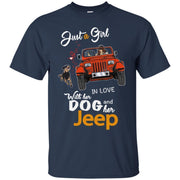 Just A Girl In Love With Her Dog And Her Jeep Shirt