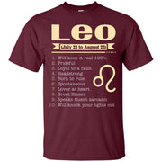 Leo Zodiac Signs August Birthday Shirt