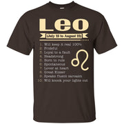 Leo Zodiac Signs August Birthday Shirt