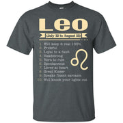 Leo Zodiac Signs August Birthday Shirt