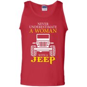 Never Underestimate A Woman With A Jeep Tank Top