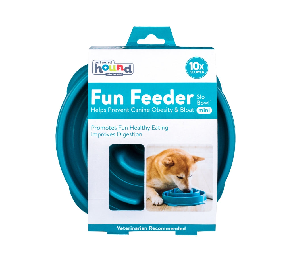 Outward Hound Fun Feeder Slo-Bowl, Large, Purple