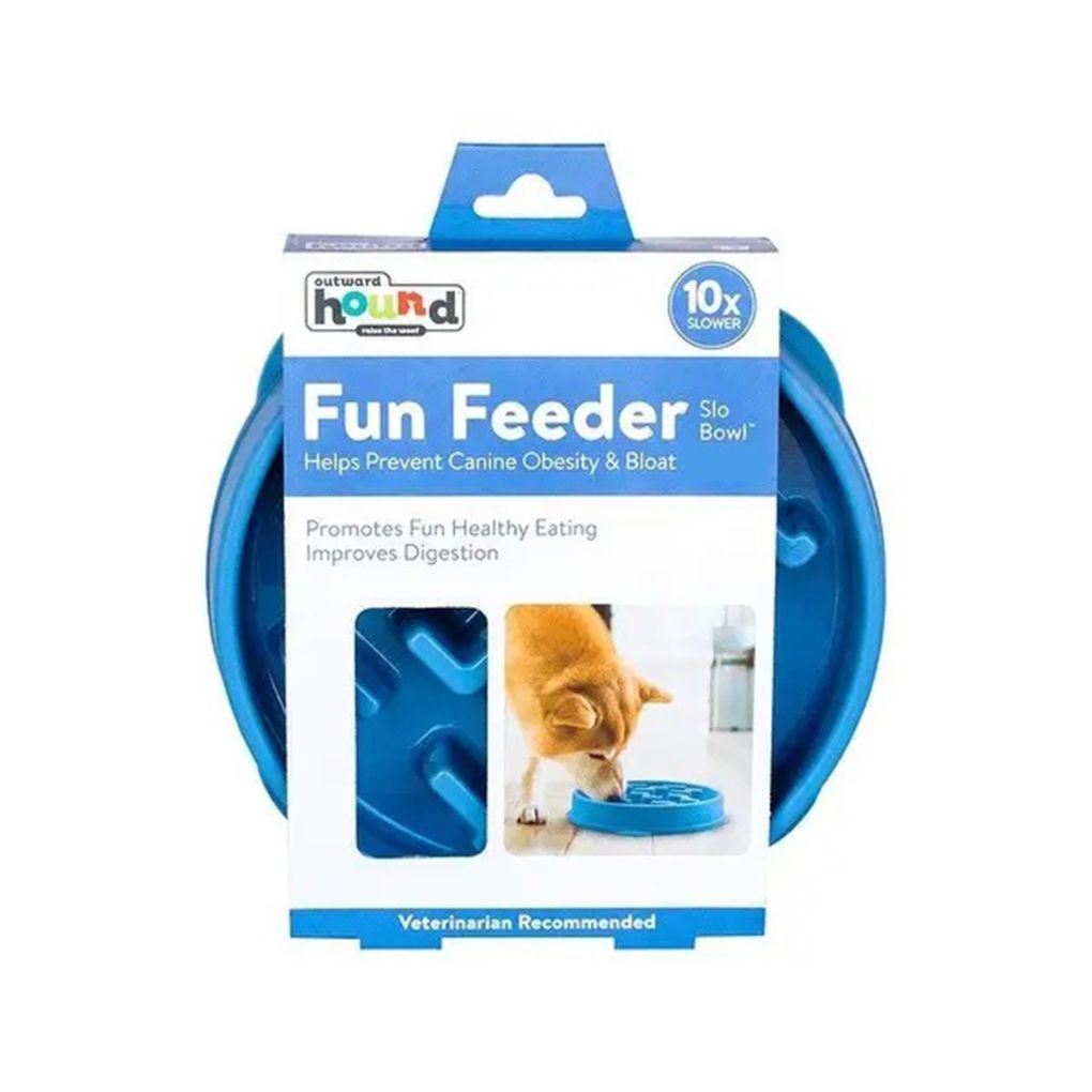 Black & Decker Rocking Slow Feeder Dog Bowl - Blue - One Size