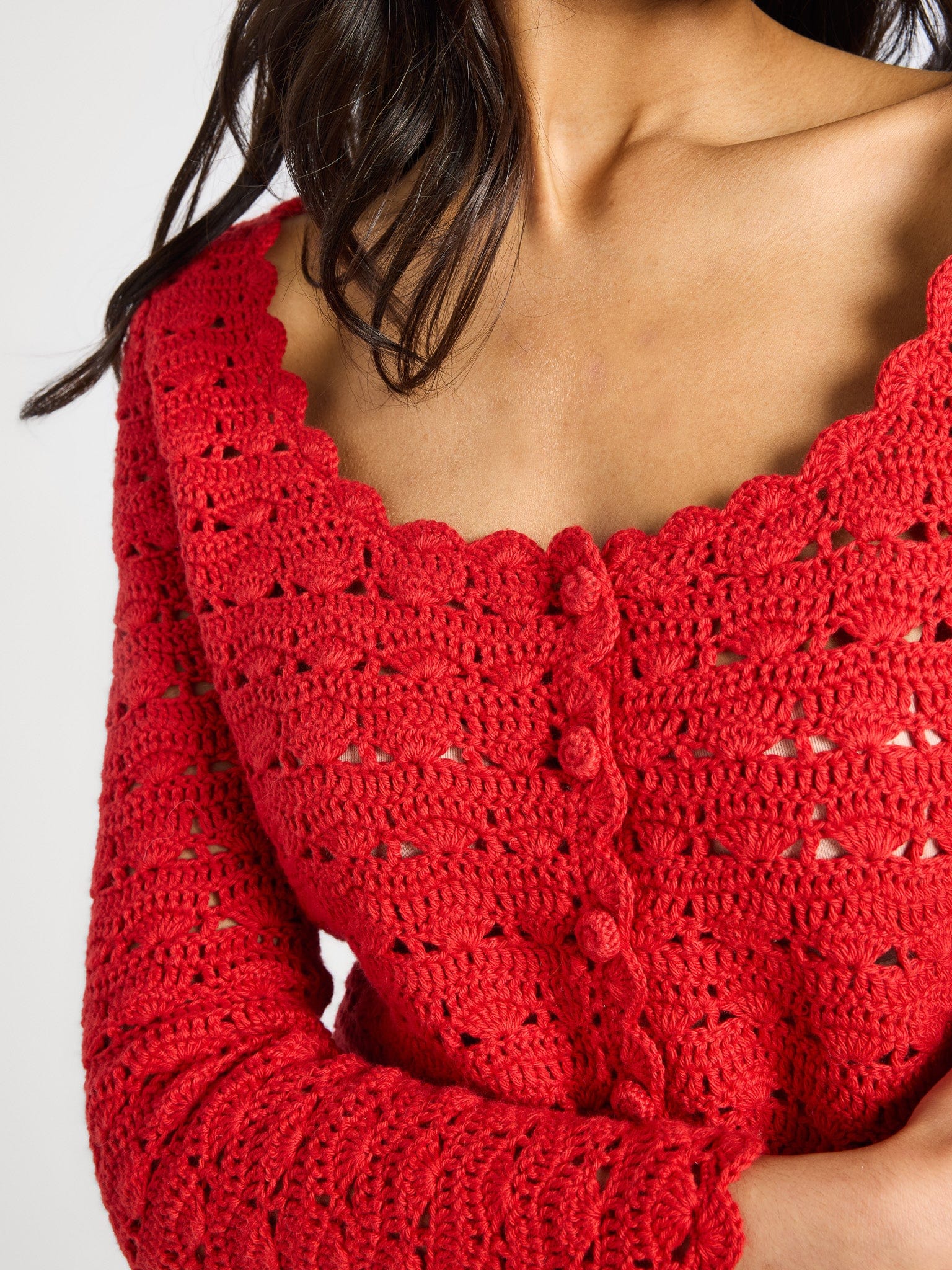 Rosie Cardigan in Cherry