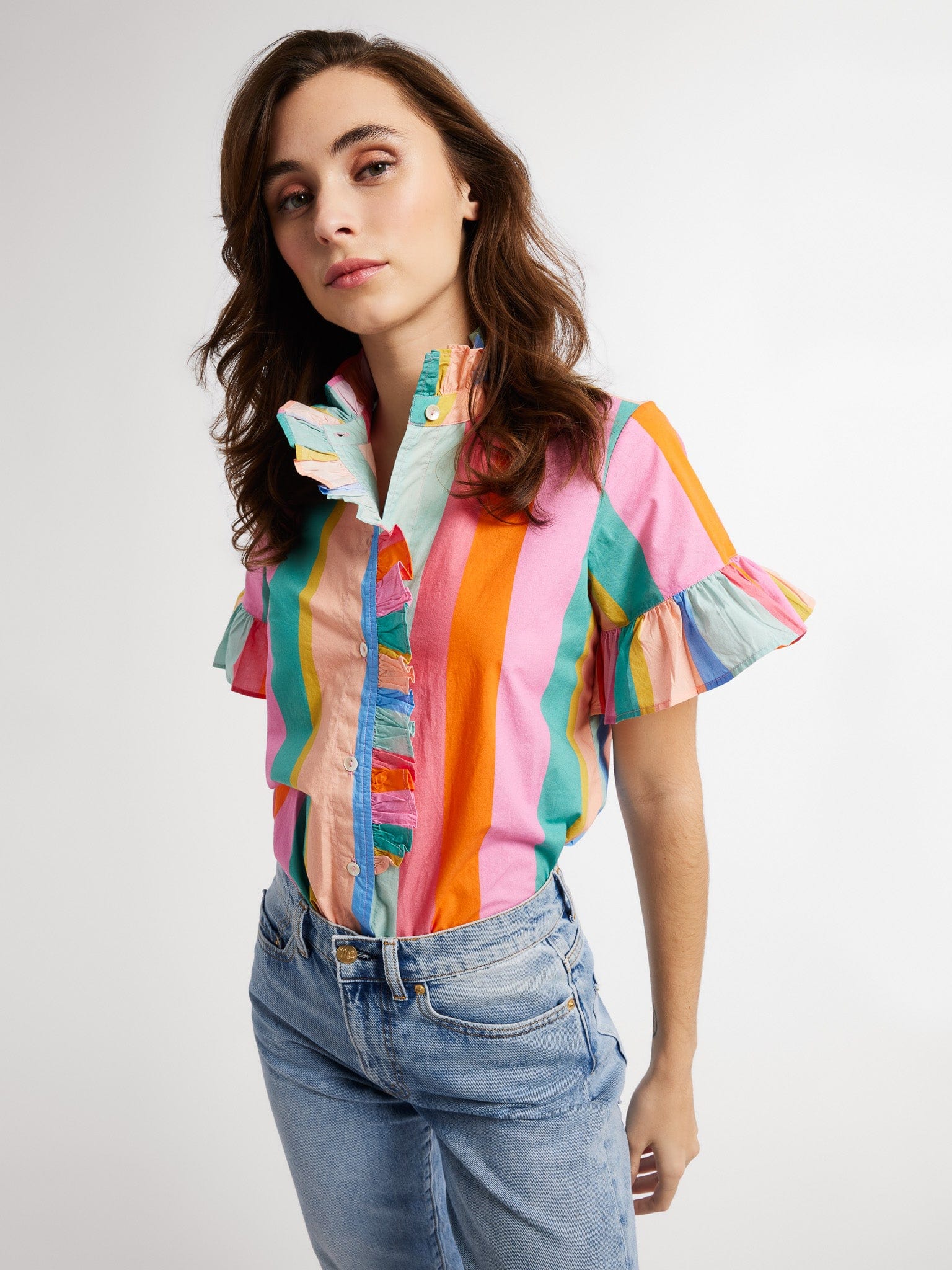 Vanessa Top in Confetti Stripe