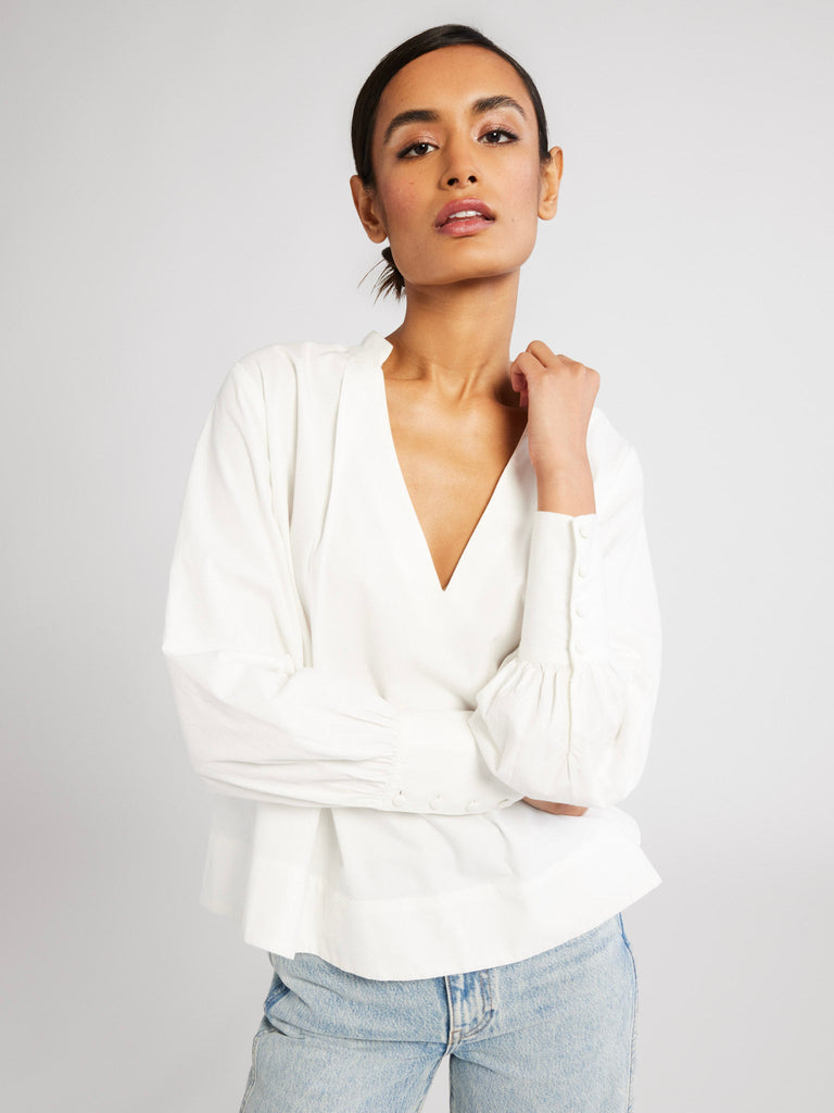 Freya Top in White – MILLE