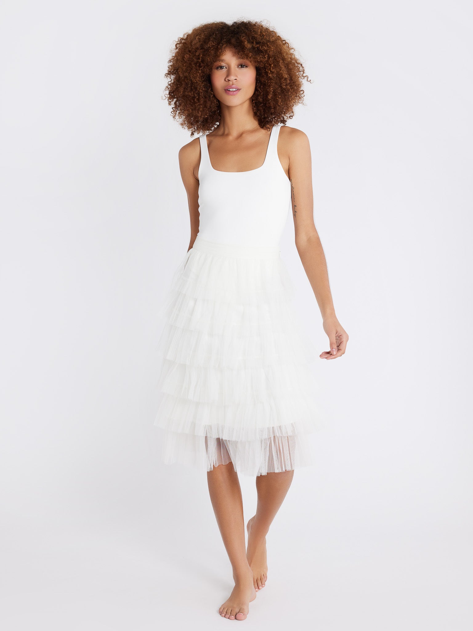 Pavlova Skirt in Pearl Tulle