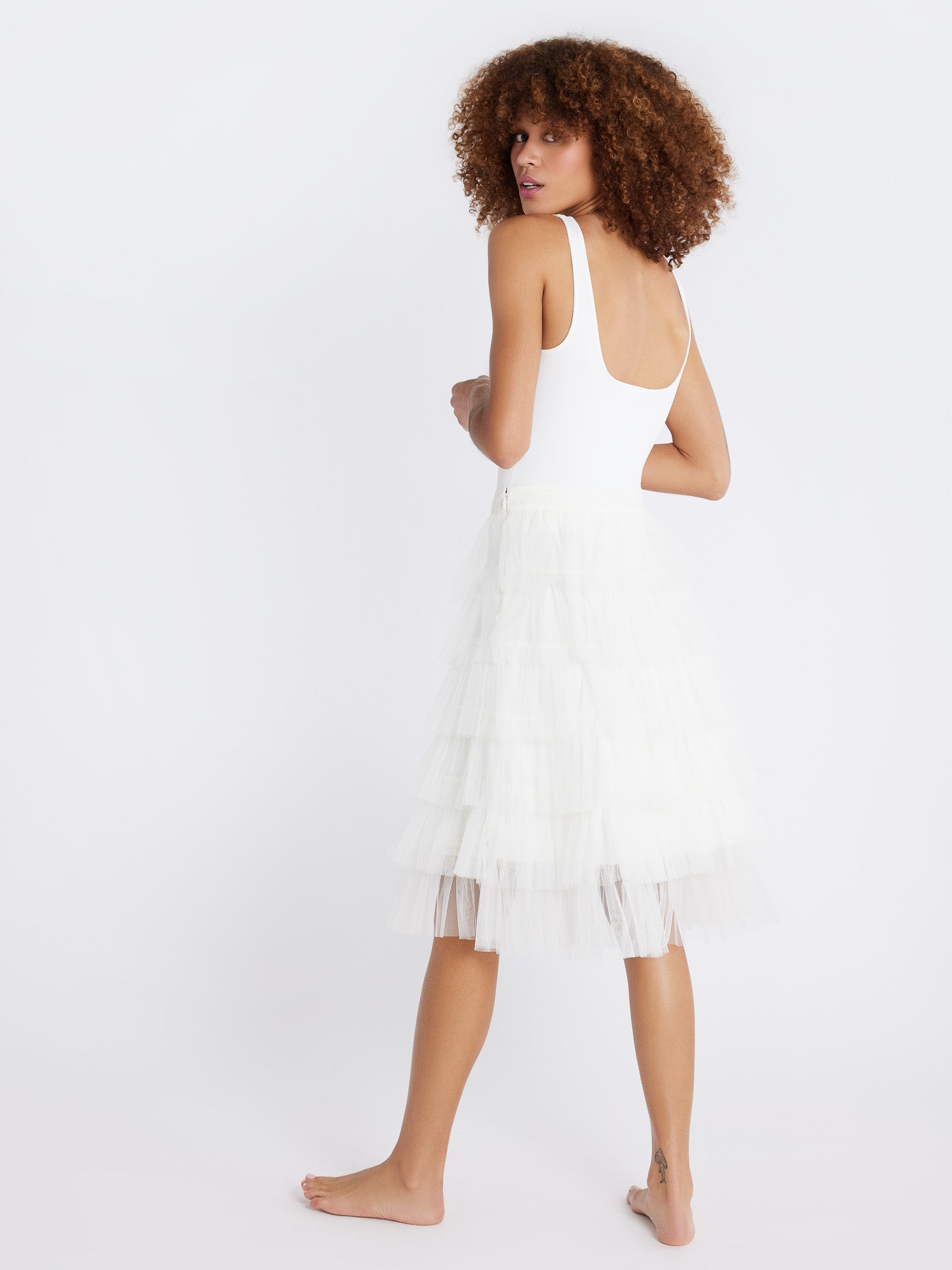 Pavlova Skirt in Pearl Tulle