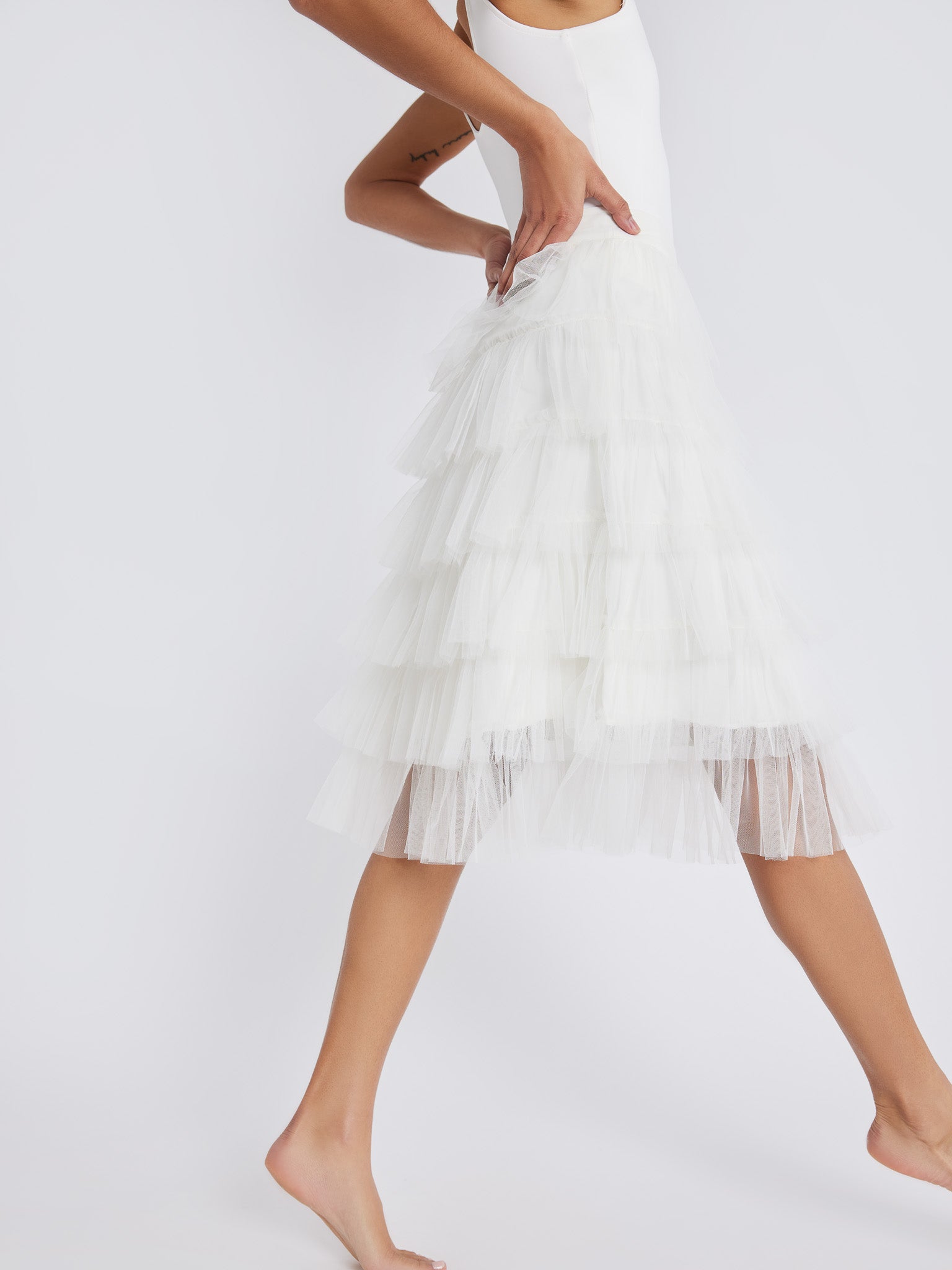 Pavlova Skirt in Pearl Tulle