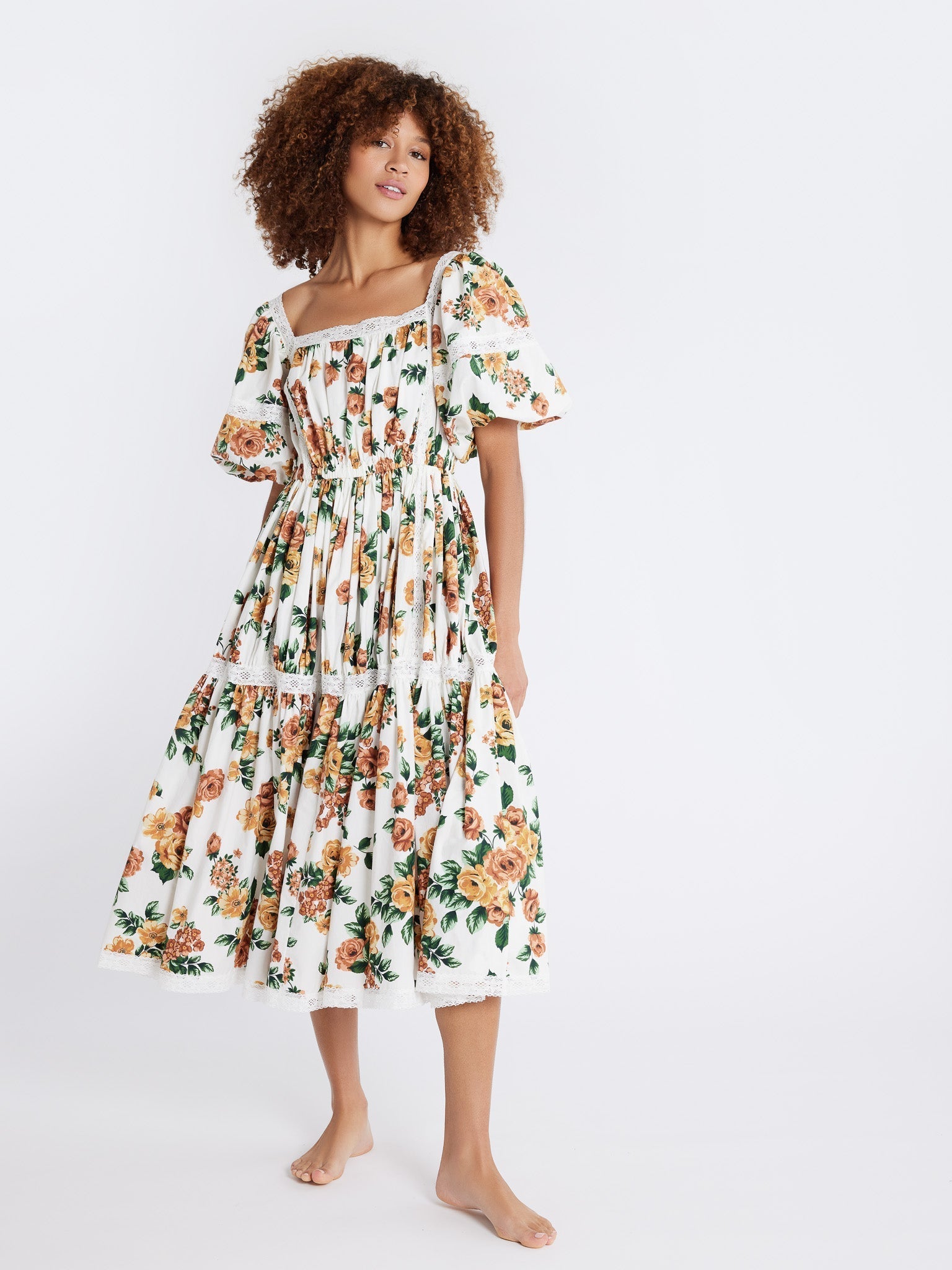 Talitha Dress in Antique Rose Floral