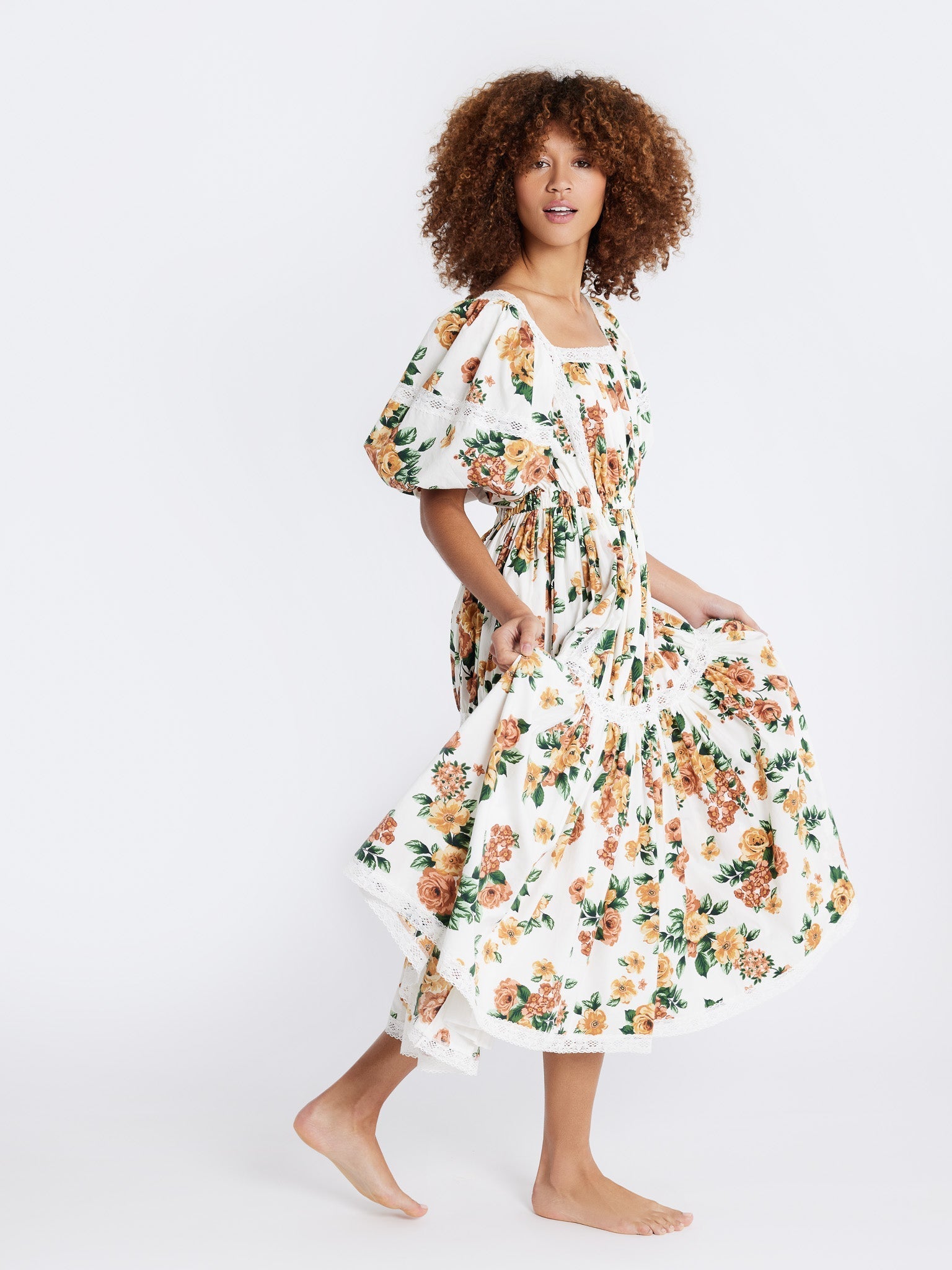 Talitha Dress in Antique Rose Floral