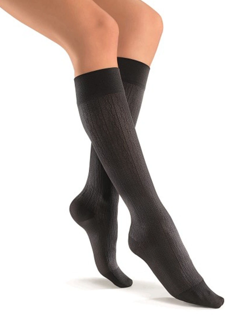 Jobst soSoft Women's Knee High Closed Toe Brocade Pattern Support Sock ...