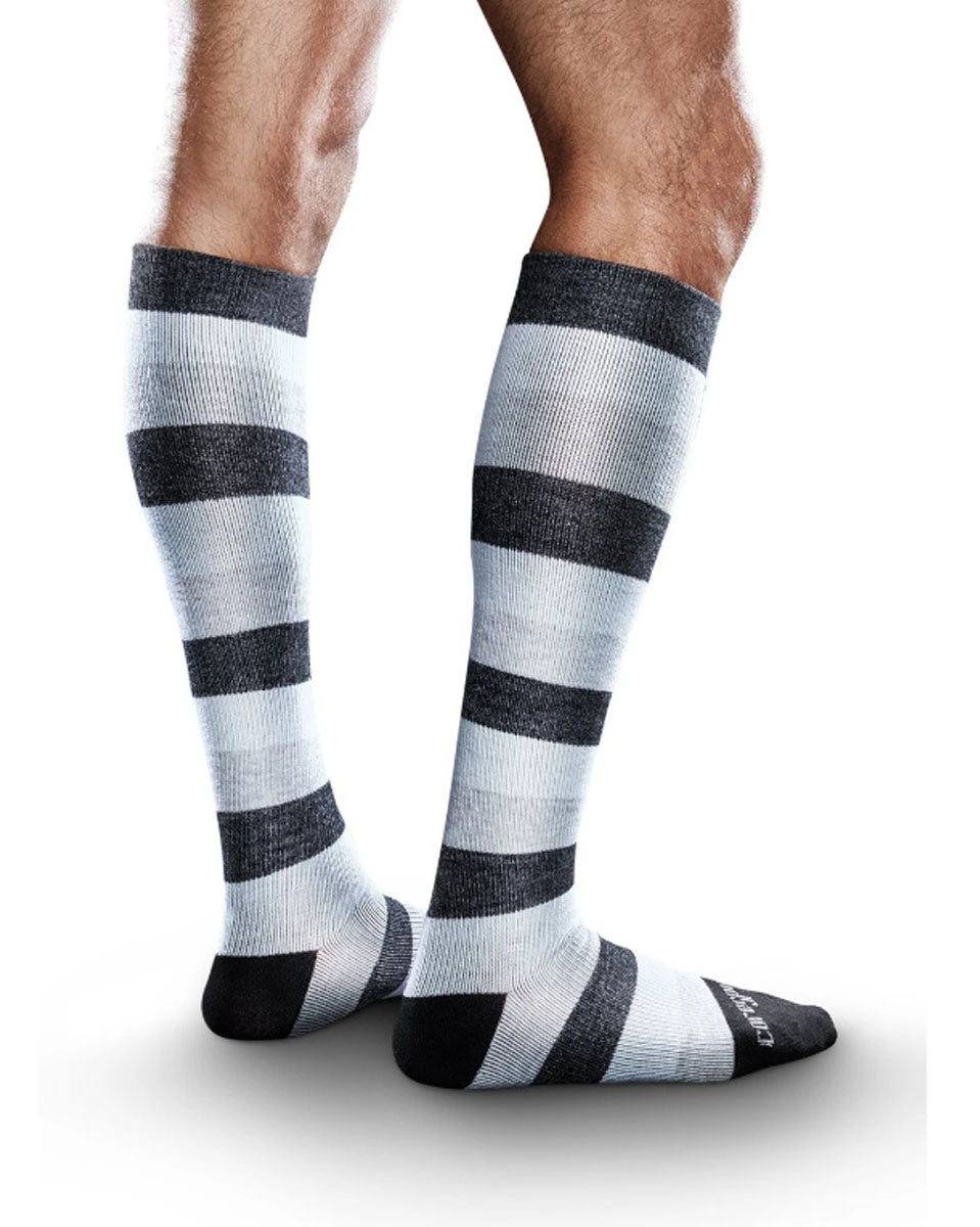 Therafirm Patterned Core-Spun Monogradient Socks for Men & Women 20-30 ...