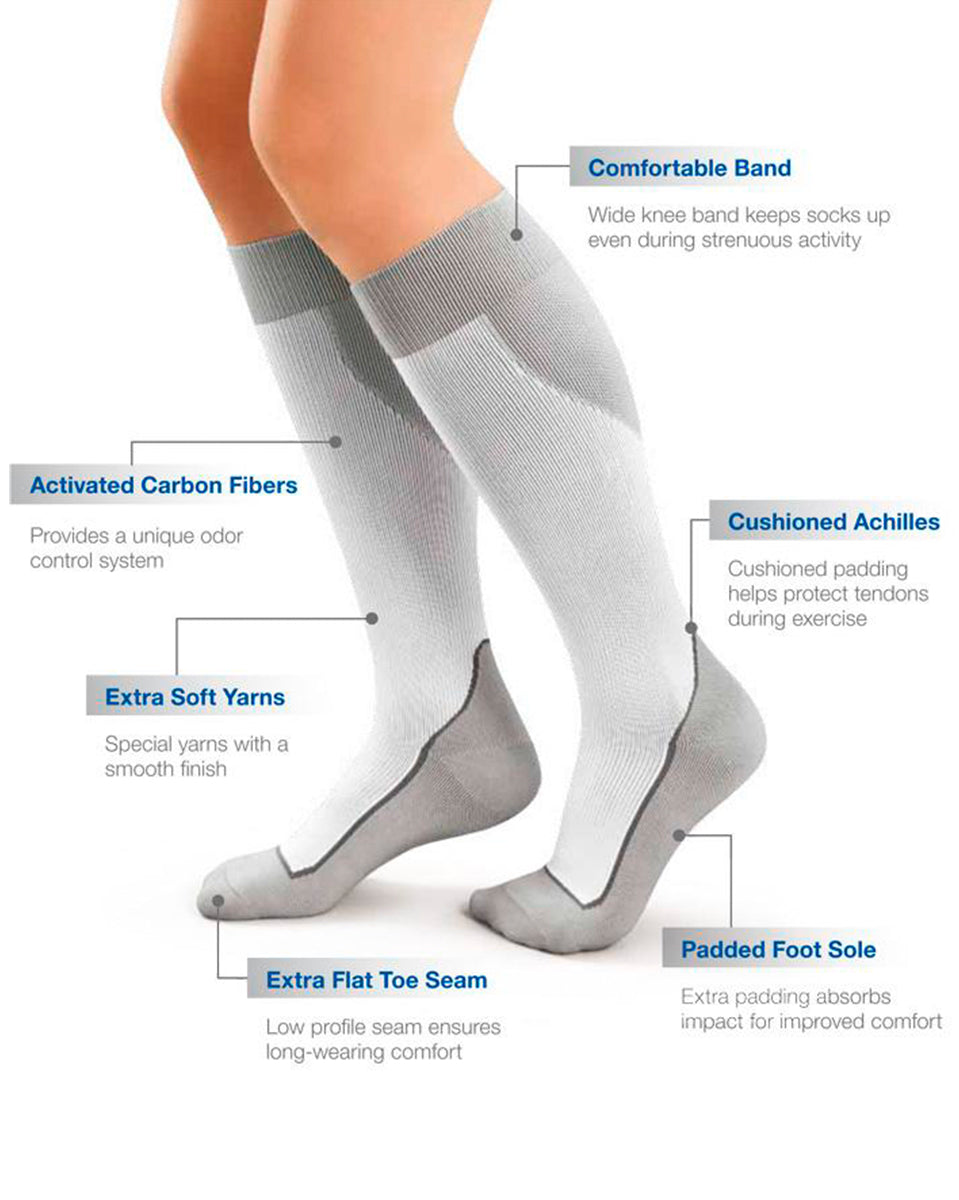 Jobst Sport 15-20 mmHg Knee High Compression Socks — CompressionSale.com