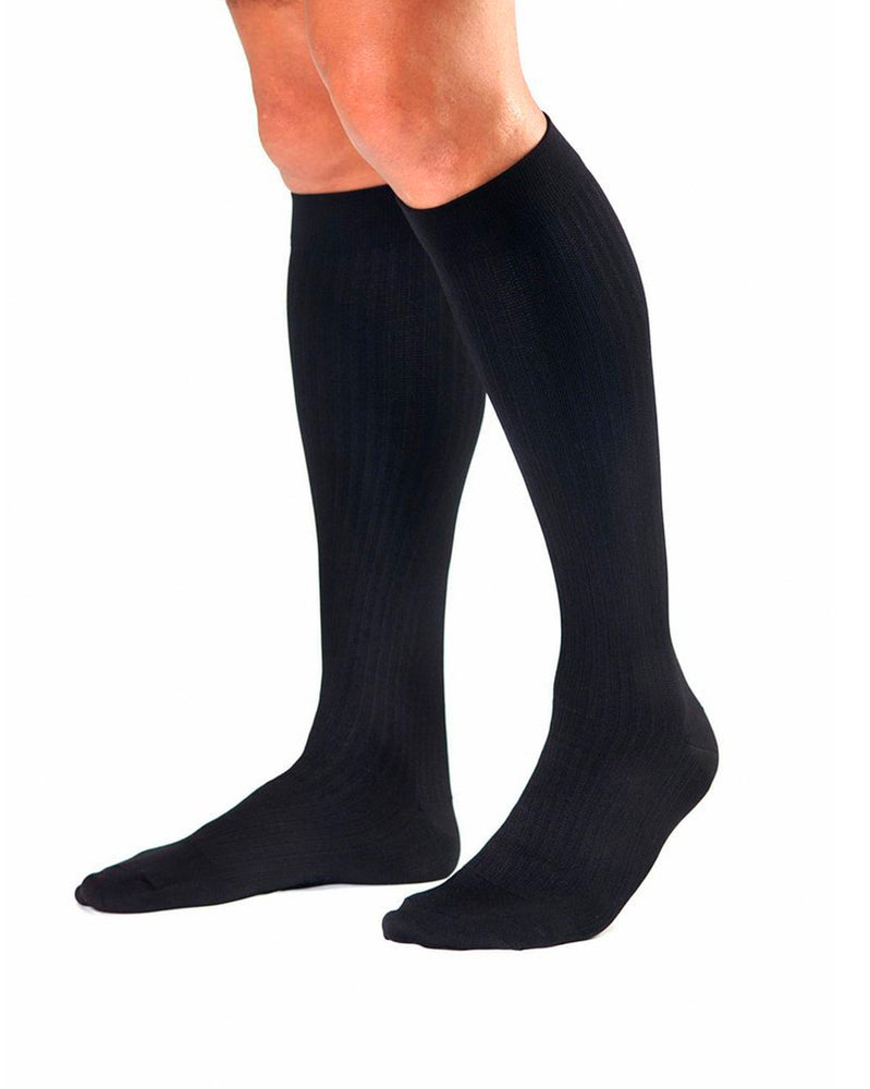 Activa Men's Microfiber Pinstripe Dress Socks 20-30 mmHg Knee High ...