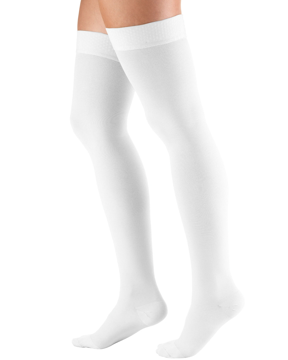 Truform Classic Medical Closed Toe Thigh Highs Silicone Dot Top 20 30 —