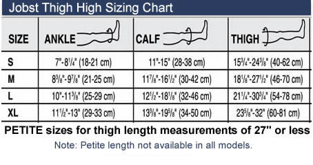 Jobst Opaque Moderate Support 15-20 mmHg Thigh High w/ Silicone Top Ba