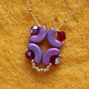 Tutorial jewelry set “Garnet” (free pattern, not for sale) by Yuliya Abelovich