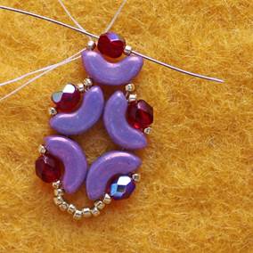 Tutorial jewelry set “Garnet” (free pattern, not for sale) by Yuliya Abelovich