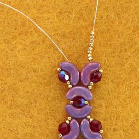 Tutorial jewelry set “Garnet” (free pattern, not for sale) by Yuliya Abelovich