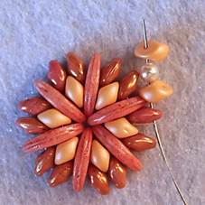 Free tutorial with SuperDuo and ZoliDuo beads – Peach Earrings 