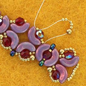 Tutorial jewelry set “Garnet” (free pattern, not for sale) by Yuliya Abelovich