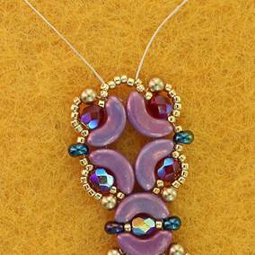 Tutorial jewelry set “Garnet” (free pattern, not for sale) by Yuliya Abelovich