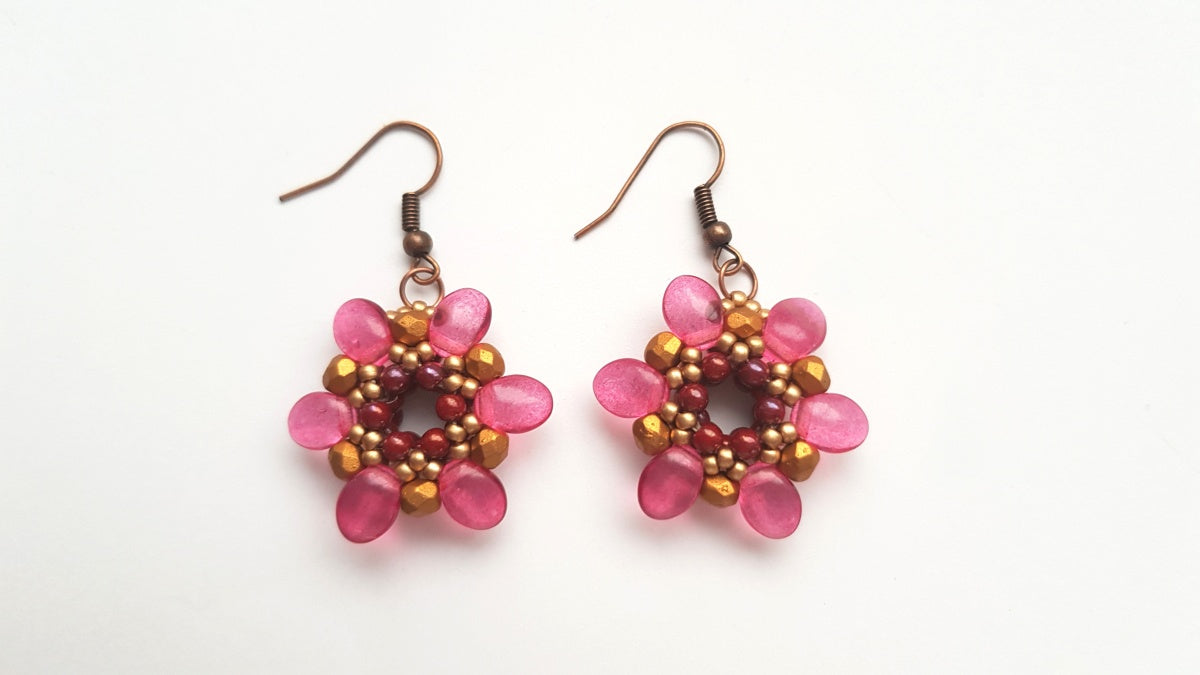 Tutorial - the “Flower earrings” by Diana DEE Lázňovská