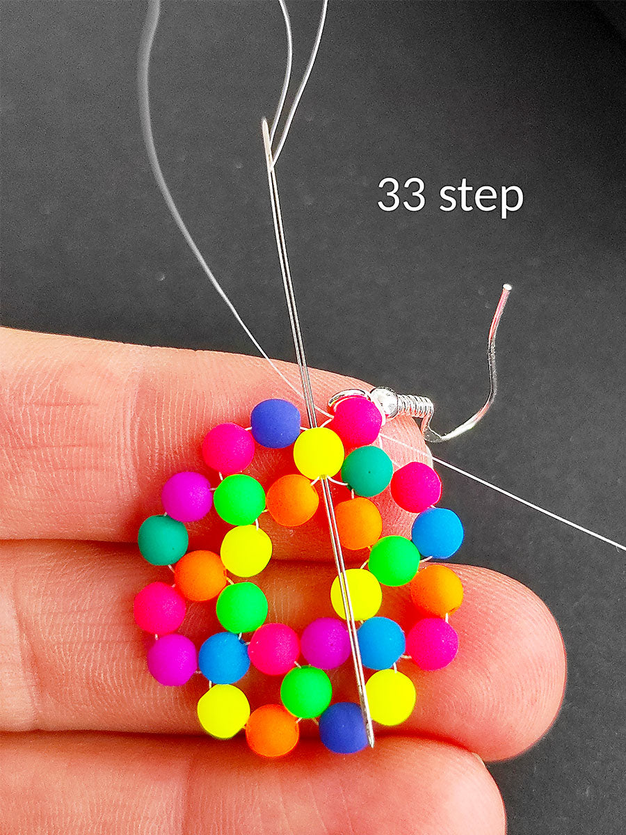 Bead earrings in 10 minutes. Step-by-step tutorial by ScaraBeads