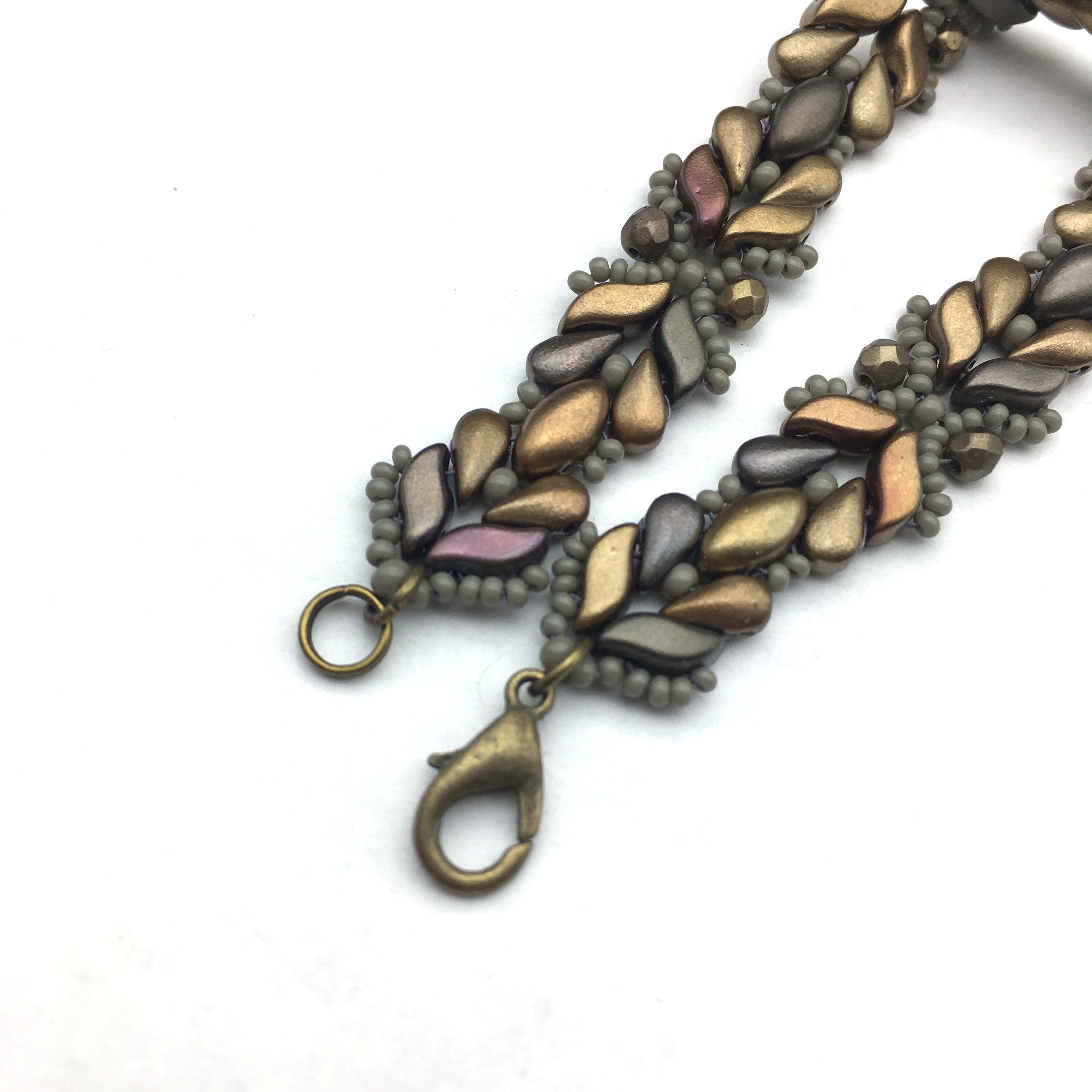 FREE Tutorial with StormDuo, IrisDuo and DropDuo Beads - Bracelet by Galina Shamanova