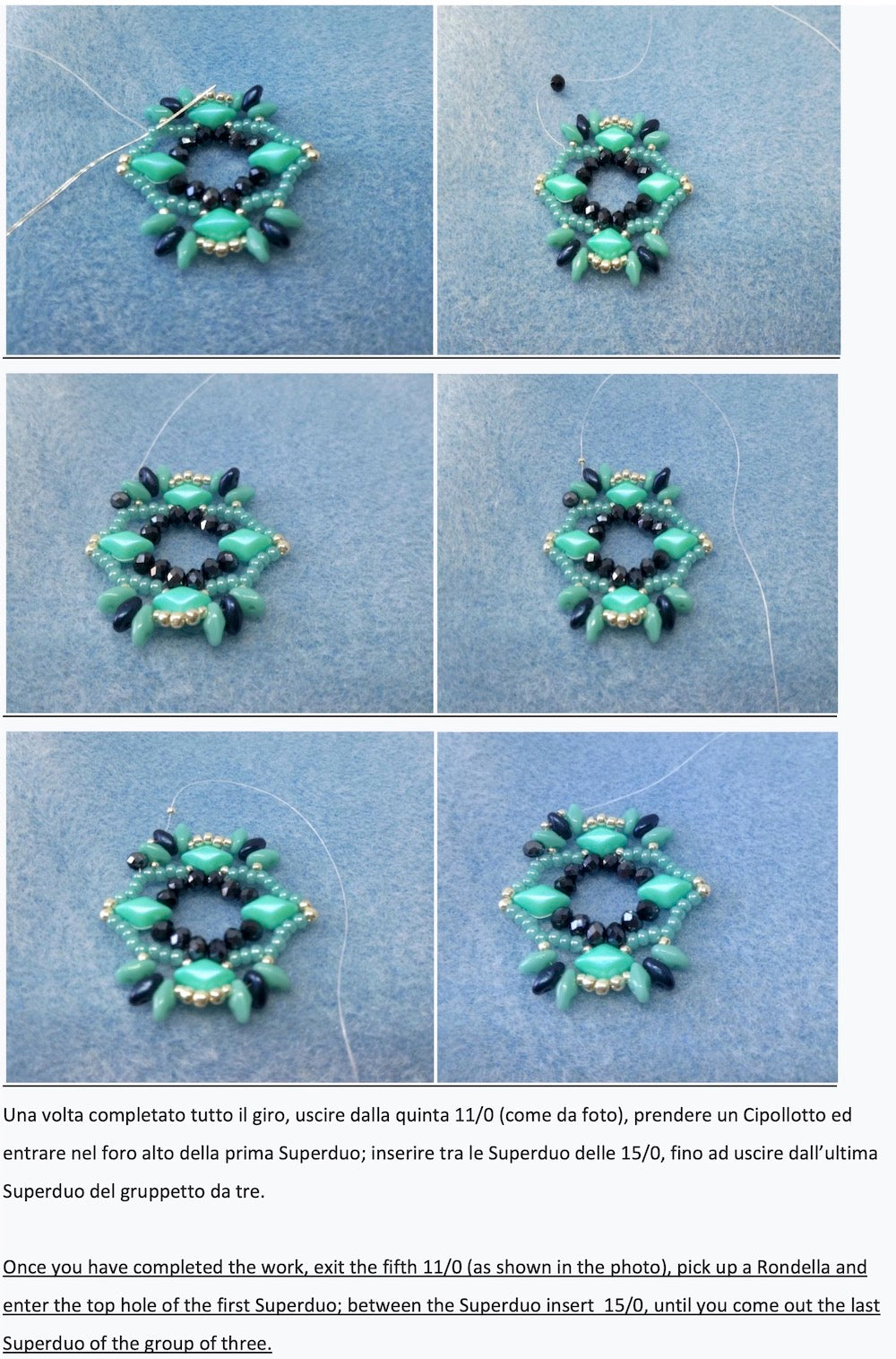 earring & bracelet photo tutorial with DiamonDuo and SuperDuo beads