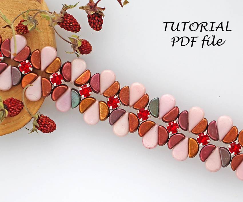 TUTORIAL BRACELET «STRAWBERRY» by Yuliya Abelovich