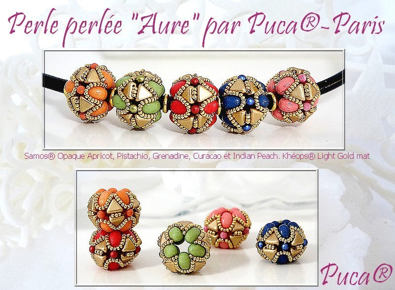 Tutorial Beaded Bead « Aure » par PUCA®