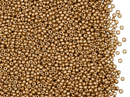 20 g Rocailles Seed Beads 10/0, Brass Gold, Czech Glass — ScaraBeads US