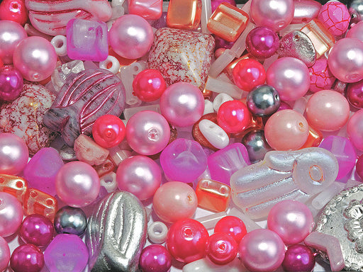 65 g Unique Mix of Czech Glass Christmas Beads for Jewelry Making , Re —  ScaraBeads US