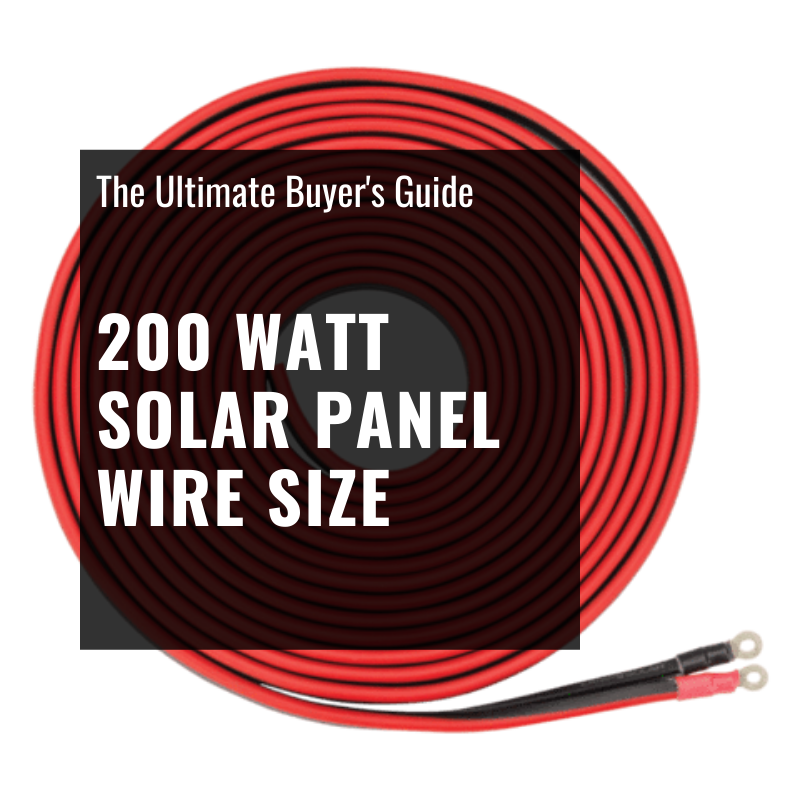 200 Watt Solar Panel Wire Size - ShopSolar.com