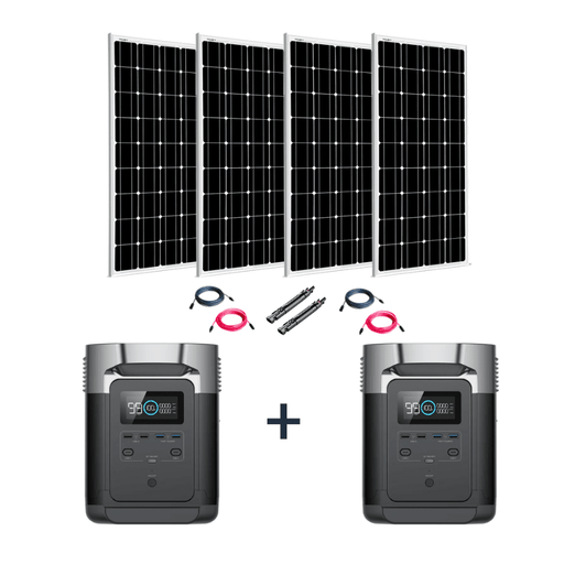EcoFlow DELTA [2] Solar Kits - 1,800W / 1,024wH Portable Solar Power  Station + Choose Your Custom Bundle | Complete Solar Generator Kit | 2023  Model