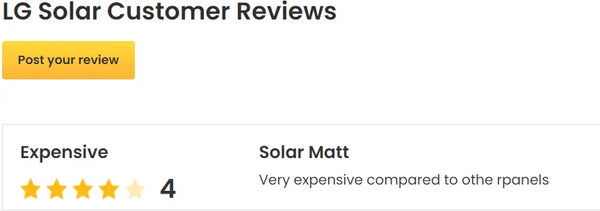 lg solar panels customer review