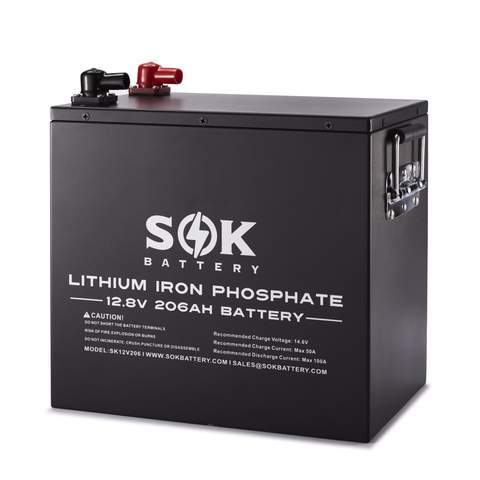 SOK Lithium Iron Phosphate 12.8V 206AH Battery