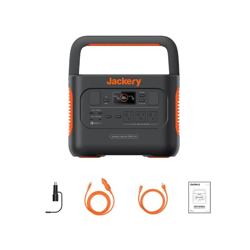 Jackery Explorer 1000 [PRO] Portable Power Station 1,002Wh / 1,000W Lithium  Solar Generator